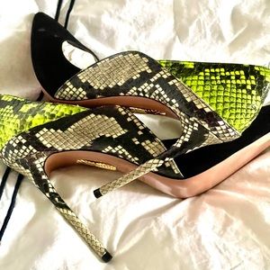 Aquazzura Suave Snake Embossed